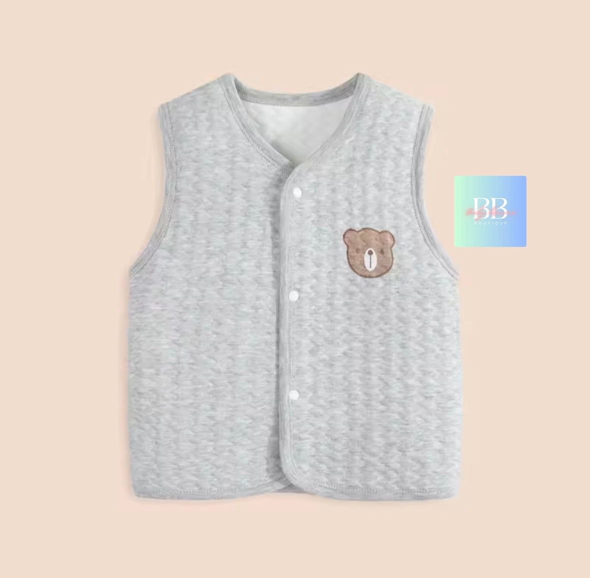 Baby/Toddler cute soft cotton waistcoat/body warmers. 4 colours, 3-24moths.