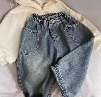 Kids Boys Wide Leg Relaxed Jeans 2-5Y