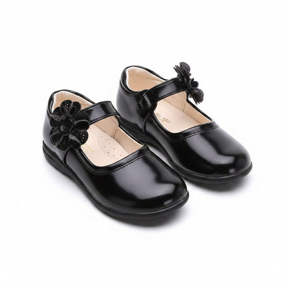Kids Girls Bowknot Velcro Strap School Shoes. EU Size 26-38