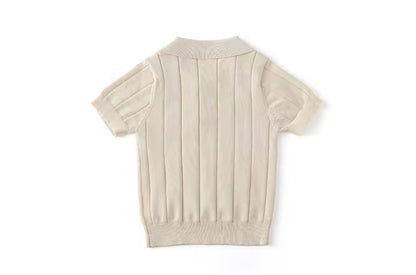 Kids Boys Short Sleeve Knit Polo Shirt. 3 Colours 12M-8Y
