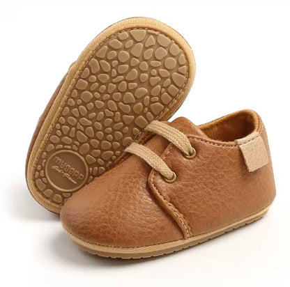 Baby Toddler Unisex Soft Leather Rubber Sole Shoes. 6 Colours 0-18M