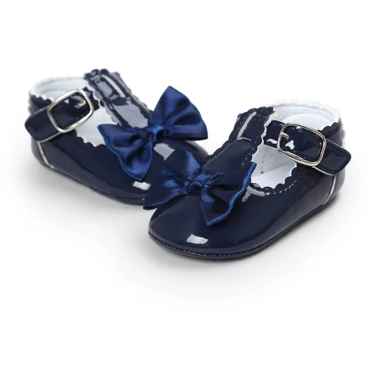 Baby Toddler Girls Patent Bowknot Buckle Strap Shoes. 5 Colours 0M-18M