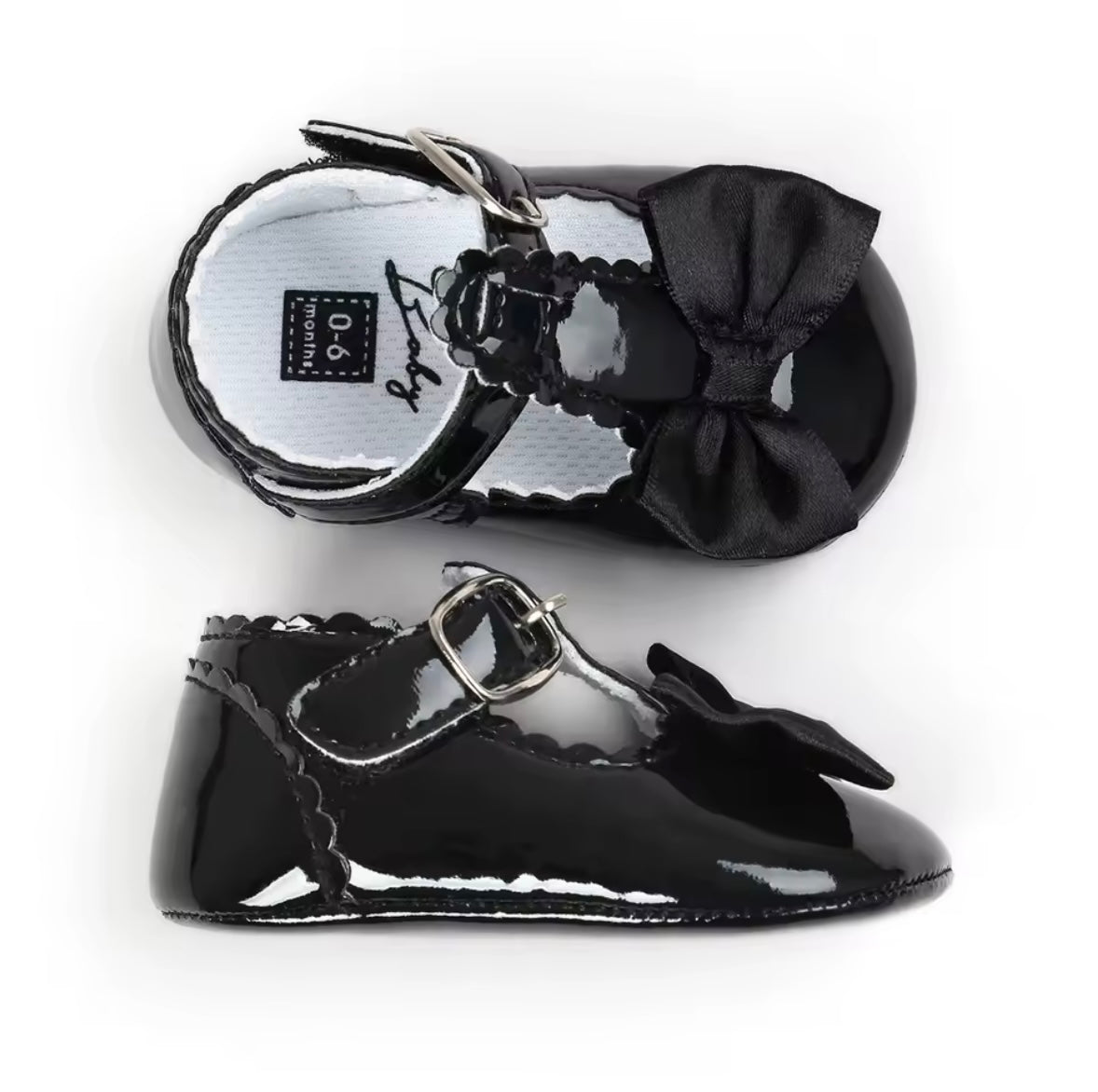 Baby Toddler Girls Patent Bowknot Buckle Strap Shoes. 5 Colours 0M-18M