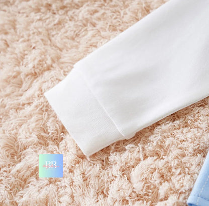 Baby/Toddler Long Sleeve Dress Romper with Bow Tie. 0-12M.