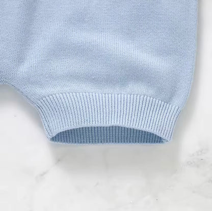 Baby Toddler Short Sleeve Knitted Top & Shorts Set. 3 Colours 3-18M