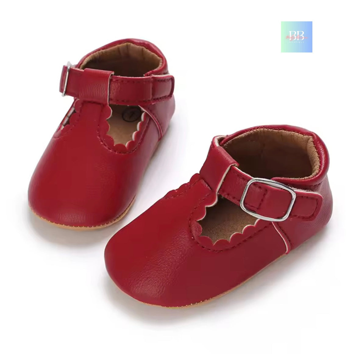 Soft Leather Baby Shoes with Buckle Strap. 7 colours, 0-18M