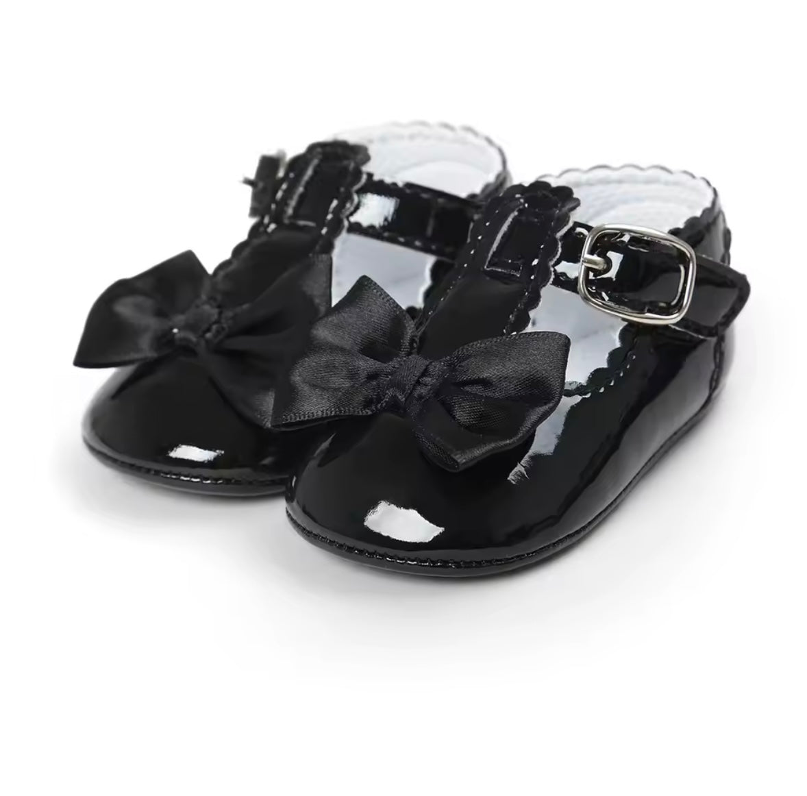 Baby Toddler Girls Patent Bowknot Buckle Strap Shoes. 5 Colours 0M-18M
