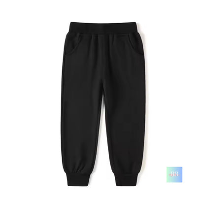 Black sweatpants on a white background