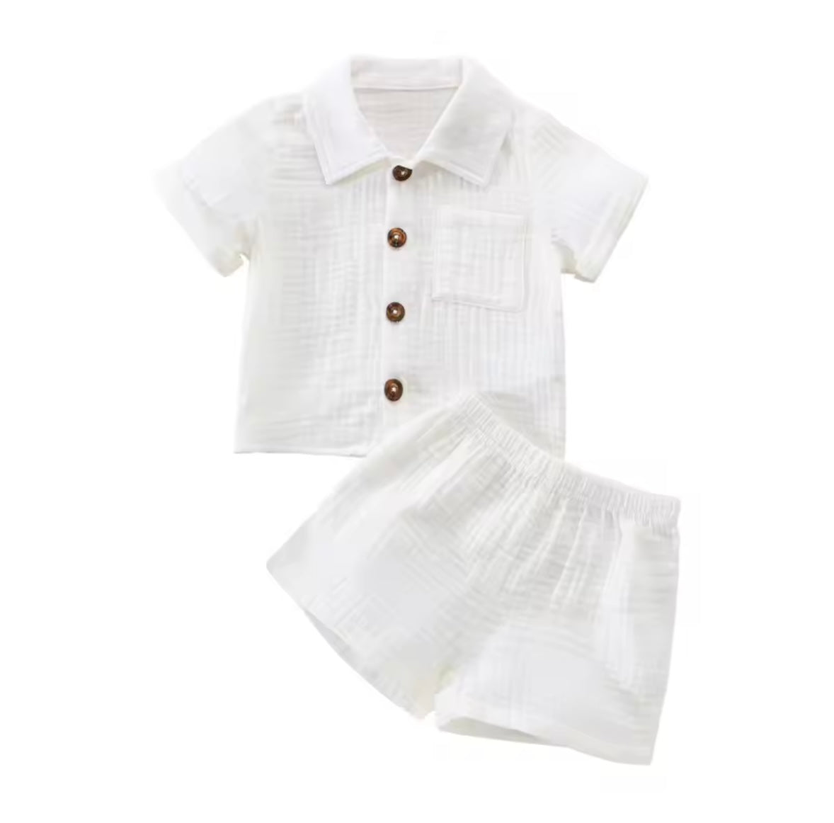 Baby Toddler Boys Muslin Shirt & Shorts Set. 6 Colours 0M-3Y