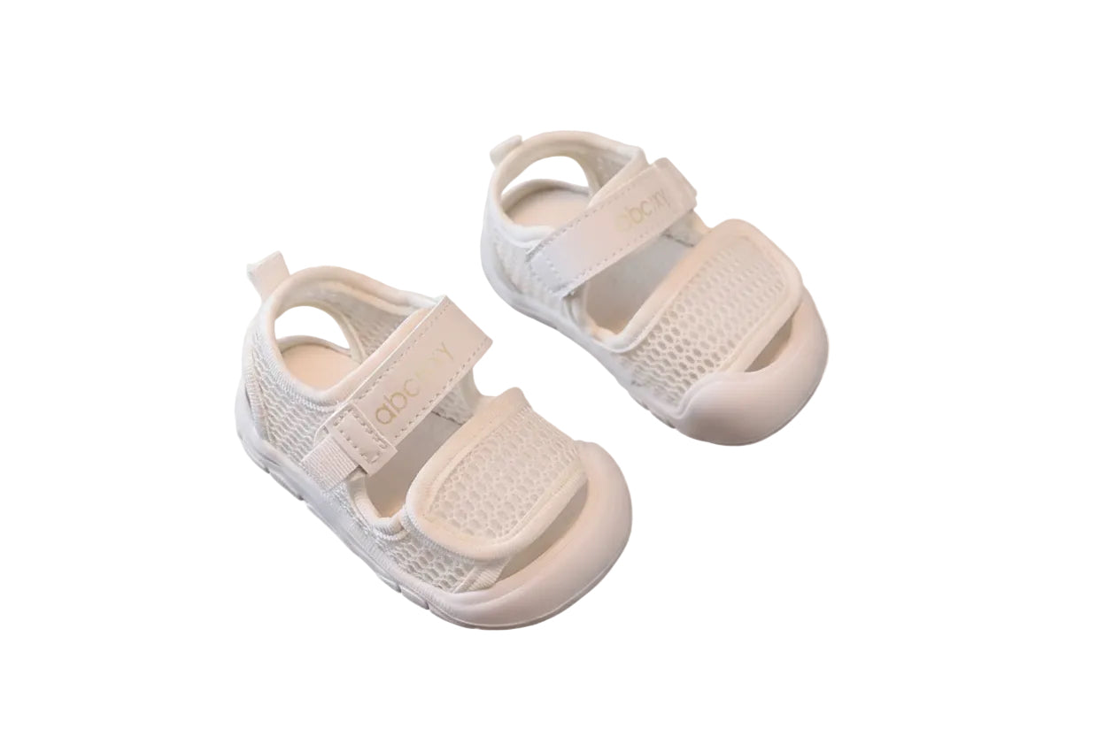 Kids Soft Mesh Velcro Strap Rubber Sole Sandals. 3 Colours EU15-EU25