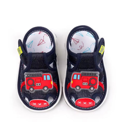 Baby Toddler Boys Fire Truck Velcro Strap Sandals. 3 Colours EU19-24