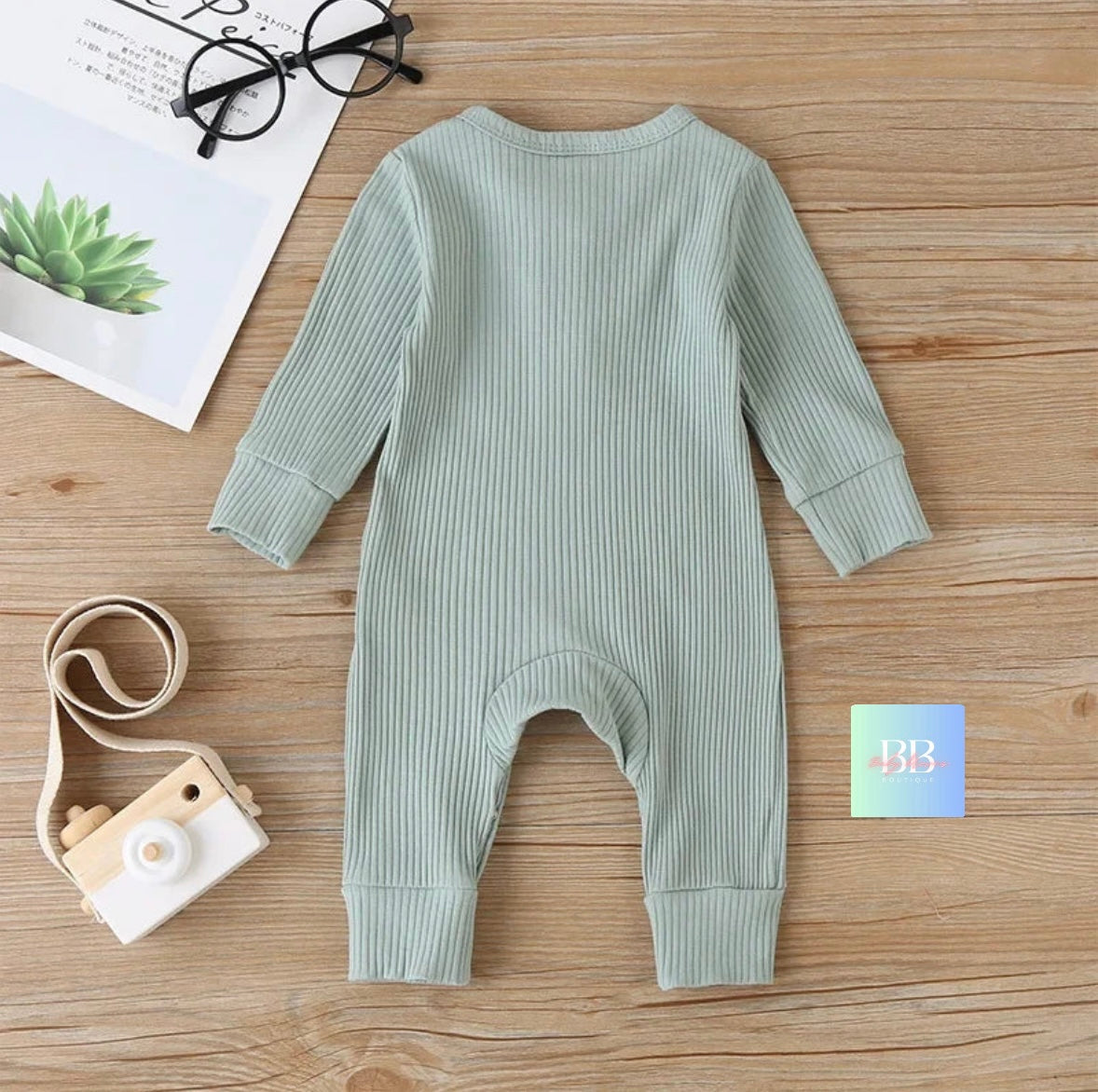 Baby/Toddler Cotton Long Sleeve Romper Playsuit. 7 Colours, 0-18M