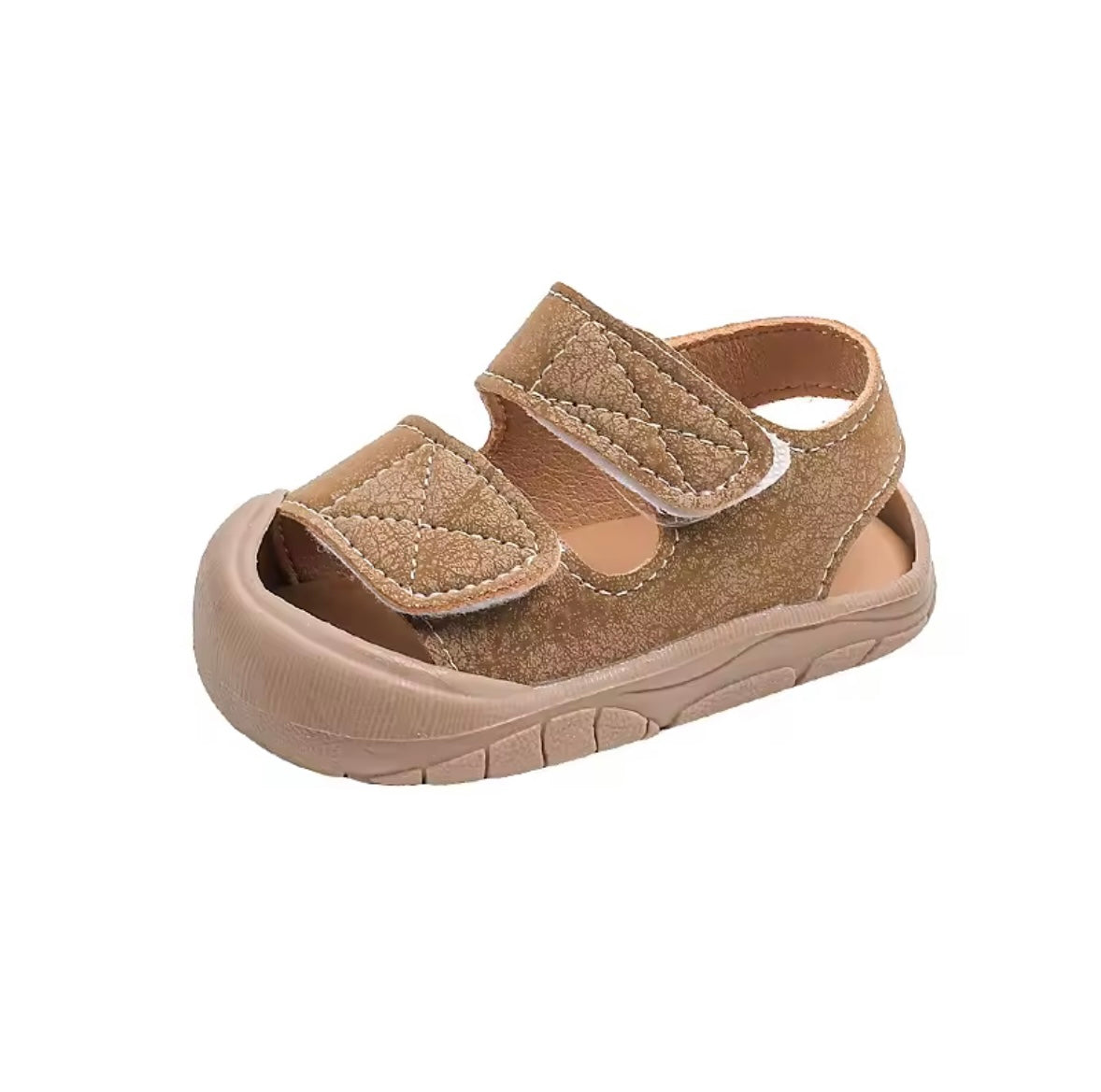 Kids Unisex Chunky Soft PU Leather Velcro Strap Sandals. 3 Colours EU15-25 infants