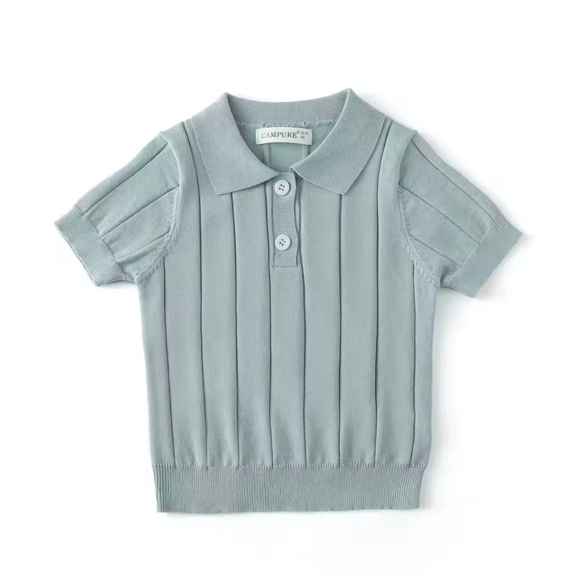 Kids Boys Short Sleeve Knit Polo Shirt. 3 Colours 12M-8Y