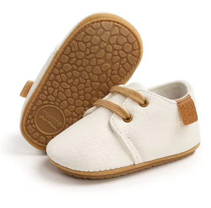 Baby Toddler Unisex Soft Leather Rubber Sole Shoes. 6 Colours 0-18M
