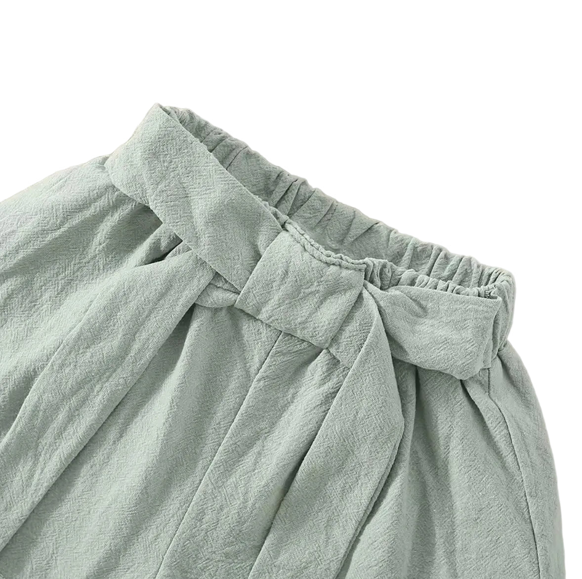 Baby Toddler Girls Sleeveless Cotton Shirt & Linen Shorts Set. 2 Colours 9M-3Y