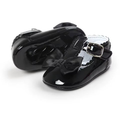 Baby Toddler Girls Patent Bowknot Buckle Strap Shoes. 5 Colours 0M-18M