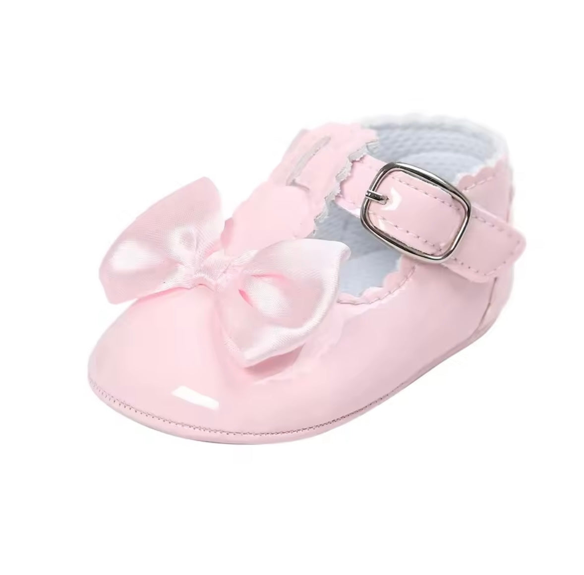 Baby Toddler Girls Patent Bowknot Buckle Strap Shoes. 5 Colours 0M-18M