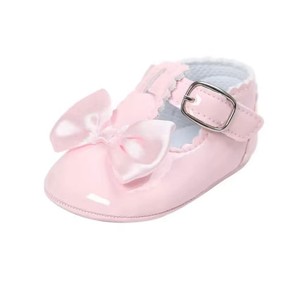 Baby Toddler Girls Patent Bowknot Buckle Strap Shoes. 5 Colours 0M-18M