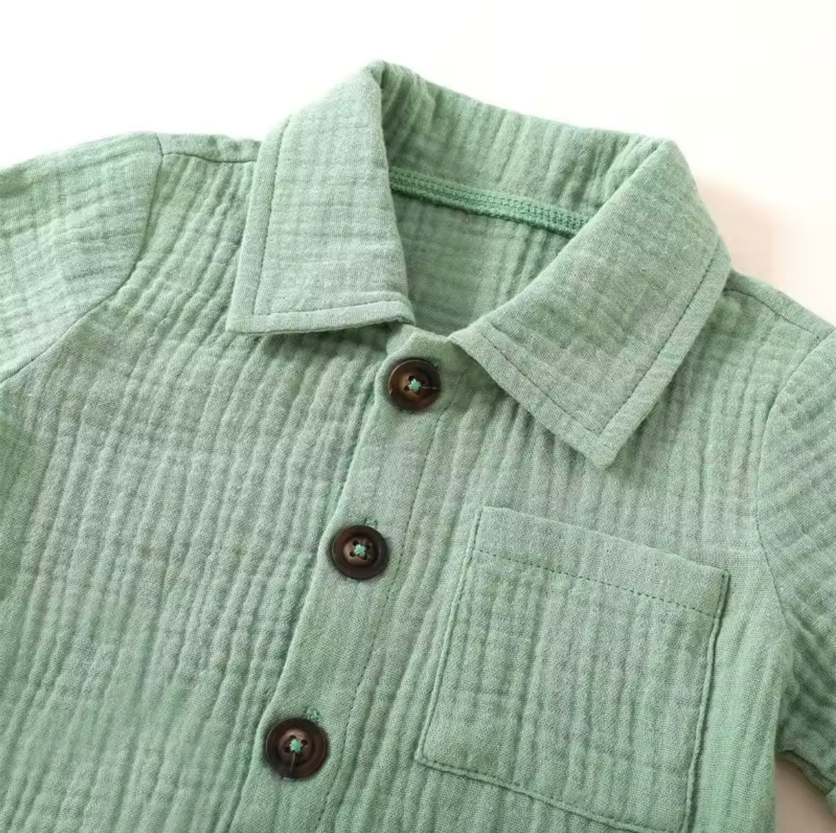Baby Toddler Boys Muslin Shirt & Shorts Set. 6 Colours 0M-3Y