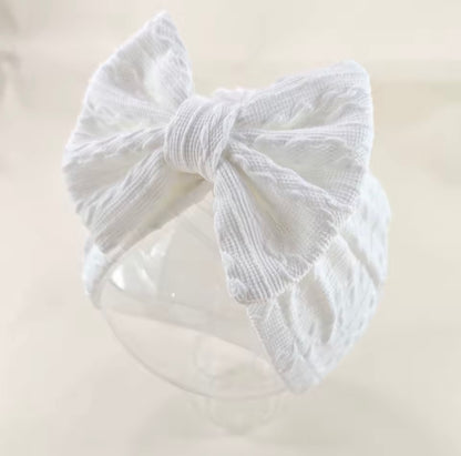 Baby Toddler Girls Bowknot Headscarf Hat & Matching Bowknot Socks. 5 Colours Fits 0-6M