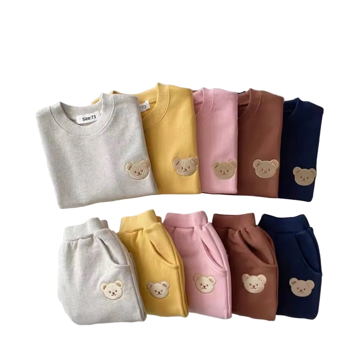 Kids Unisex Casual Sweatshirt & Pants Set. 5 Colours 6M-4Y