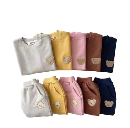 Kids Unisex Casual Sweatshirt & Pants Set. 5 Colours 6M-4Y