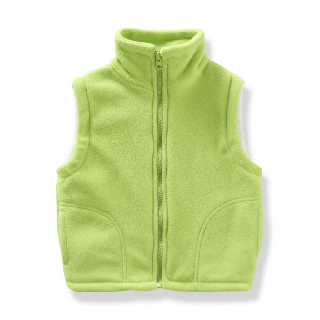 Kids Unisex Fleece BodyWarmer. 14 Colours 3-10Y