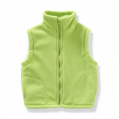 Kids Unisex Fleece BodyWarmer. 14 Colours 3-10Y