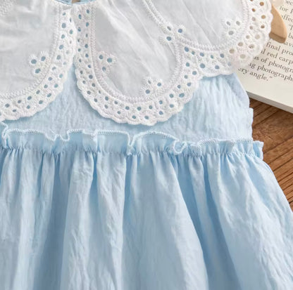 Baby Toddler Sleeveless Mid Length Cotton Dress. 3 Colours 9M-4Y