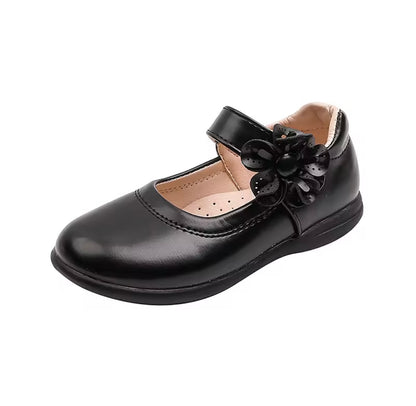 Kids Girls Bowknot Velcro Strap School Shoes. EU Size 26-38