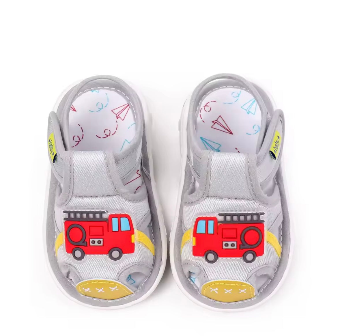 Baby Toddler Boys Fire Truck Velcro Strap Sandals. 3 Colours EU19-24