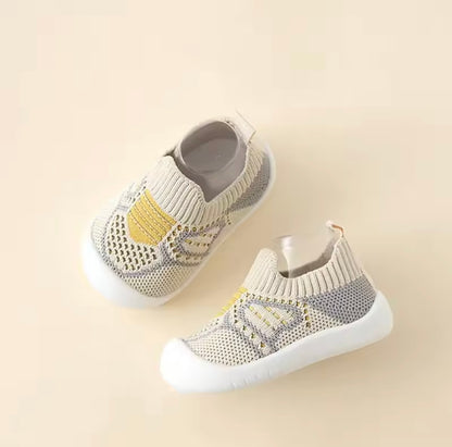 Baby Toddler Soft Slip On Mesh Sock Shoes. 5 Colours 0M-4Y