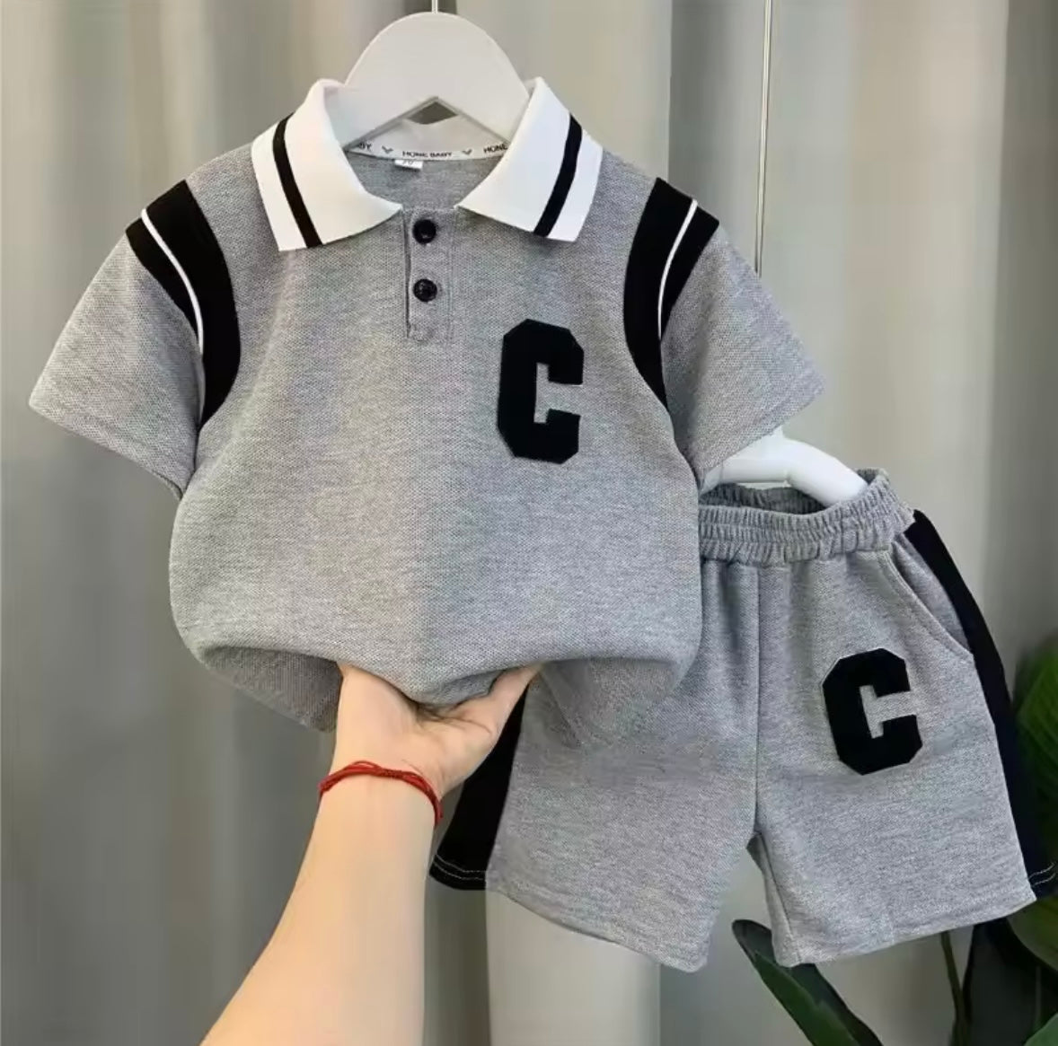 Kids Boys Casual Sports Polo Shirt & Matching Shorts Set. 2 Colours 2-6Y