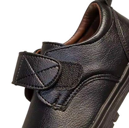 Kids Boys Leather Velcro Strap School Shoes. EU Size 25-38