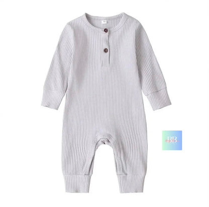 Baby/Toddler Cotton Long Sleeve Romper Playsuit. 7 Colours, 0-18M