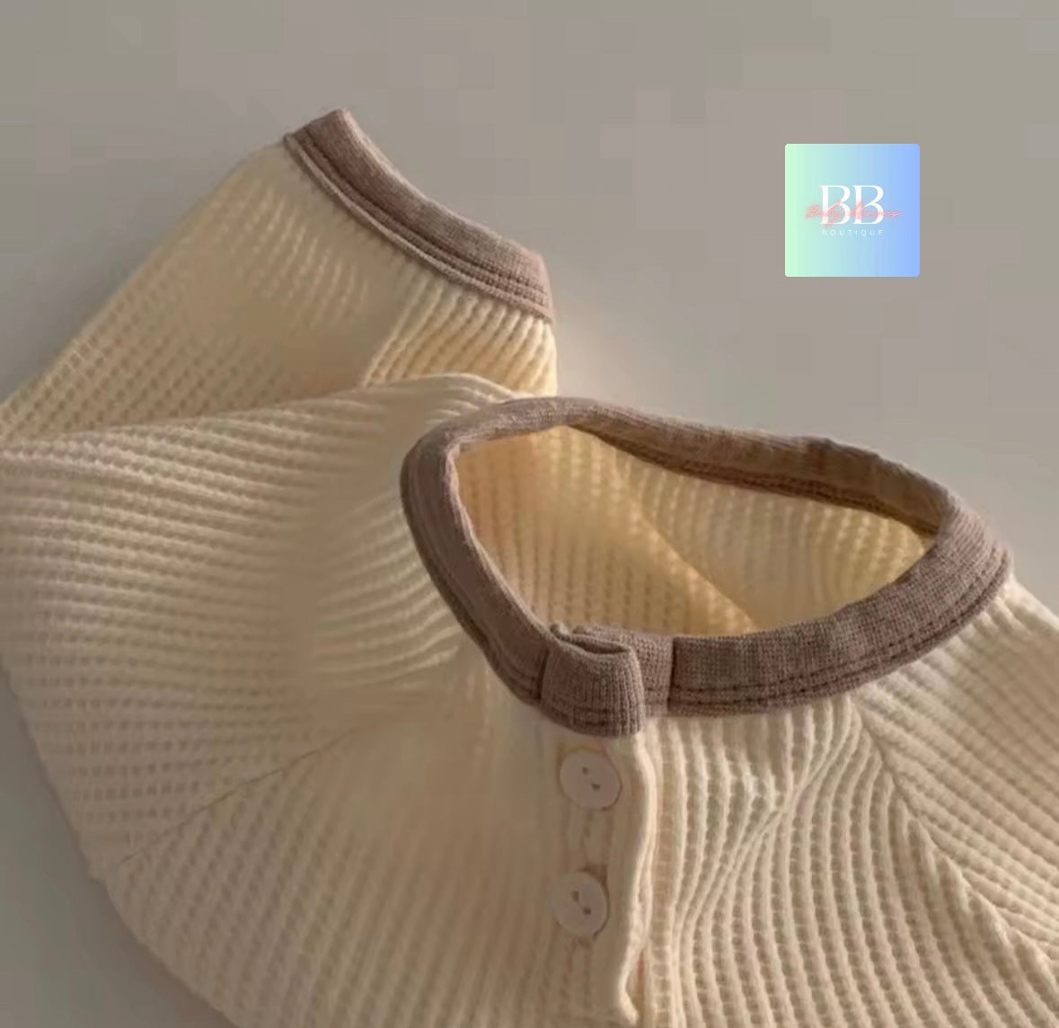 Baby/Toddler Casual Ribbed Romper. 2 colours, 3-18M.