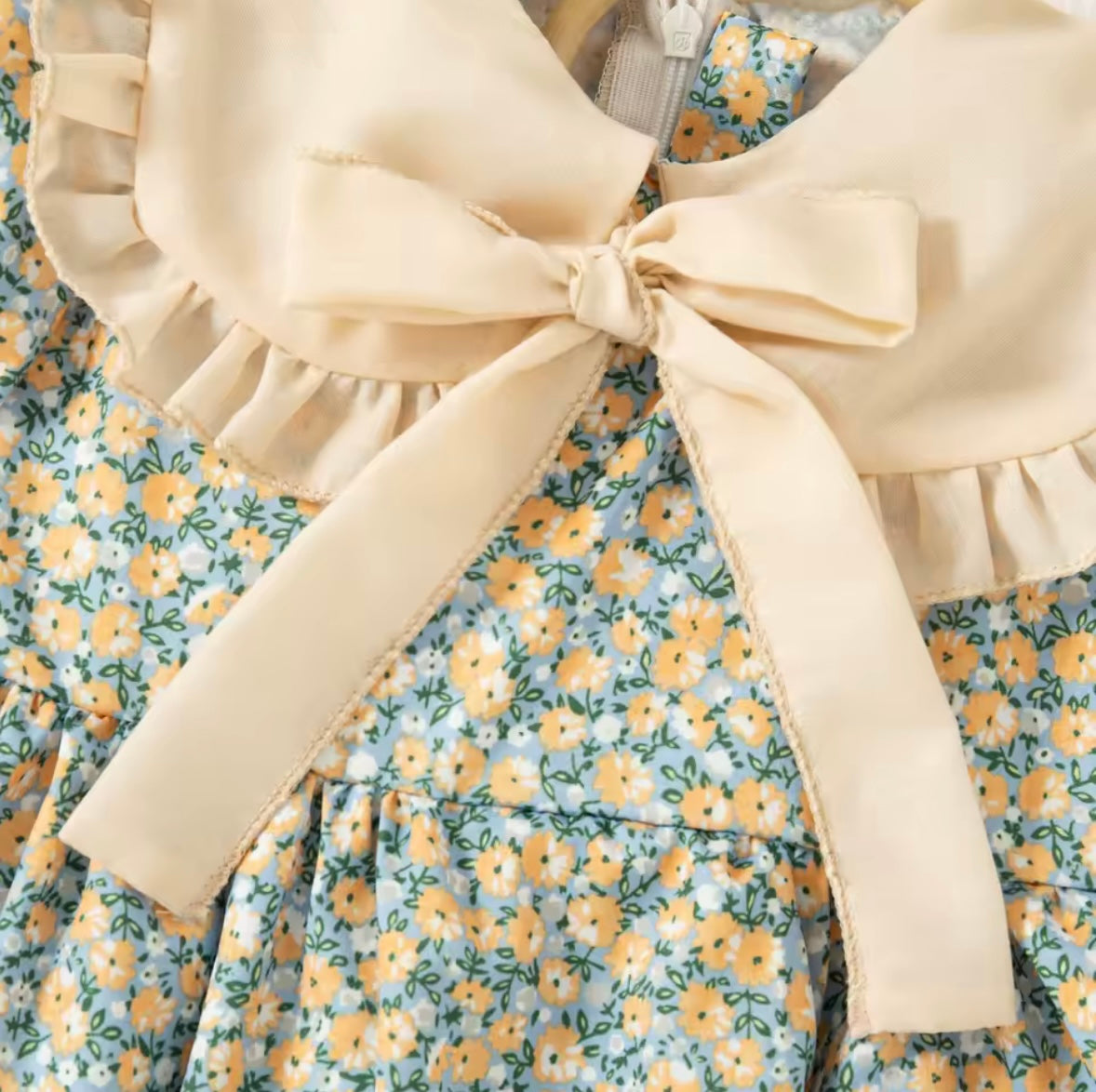 Kids Girls Lightweight Floral Bowknot Dress. 12M-6Y