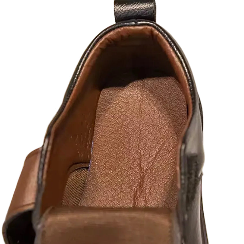 Kids Boys Leather Velcro Strap School Shoes. EU Size 25-38