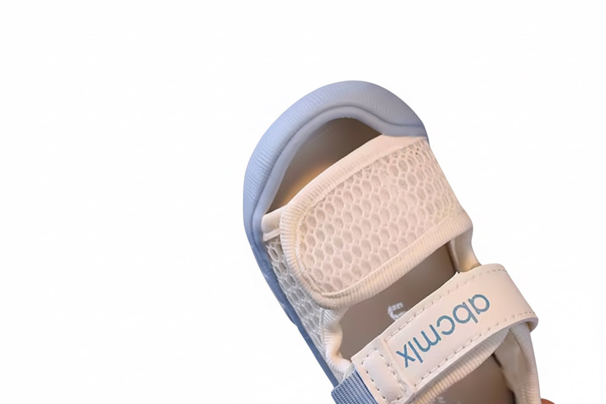 Kids Soft Mesh Velcro Strap Rubber Sole Sandals. 3 Colours EU15-EU25