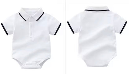Baby Toddler Boys Romper Polo Shirt & Shorts Set. 3 Colours 9M-3Y