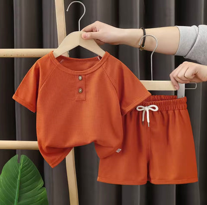 Kids Boys Casual Loose Fit Shorts & T-shirt Set. 4 Colours 9M- 10Y