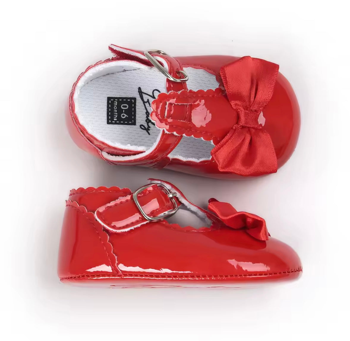 Baby Toddler Girls Patent Bowknot Buckle Strap Shoes. 5 Colours 0M-18M