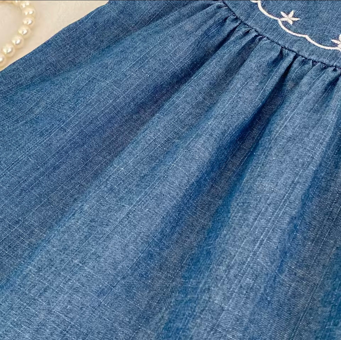 Kids Girls Lightweight Sleeveless Embroidered Summer Dress. 2-6Y