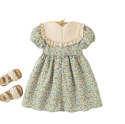 Kids Girls Lightweight Floral Bowknot Dress. 12M-6Y