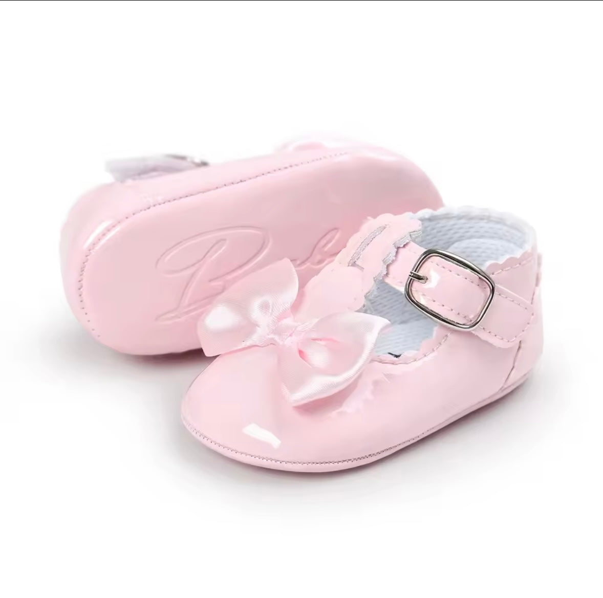 Baby Toddler Girls Patent Bowknot Buckle Strap Shoes. 5 Colours 0M-18M