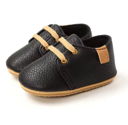 Baby Toddler Unisex Soft Leather Rubber Sole Shoes. 6 Colours 0-18M