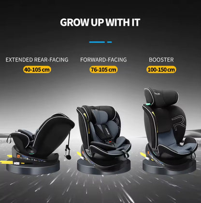 Kids Reecle I-Size 360 Swivel ISOFIX Car Seat. 0-12Y 3 Colours Available