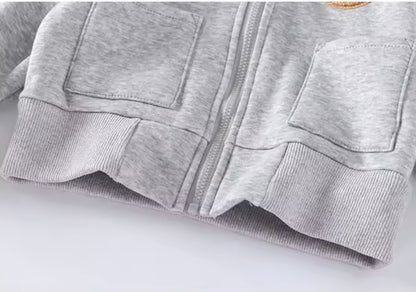 Kids Unisex Casual Zipper & Matching Pants Set. 5 Colours 18M-6Y