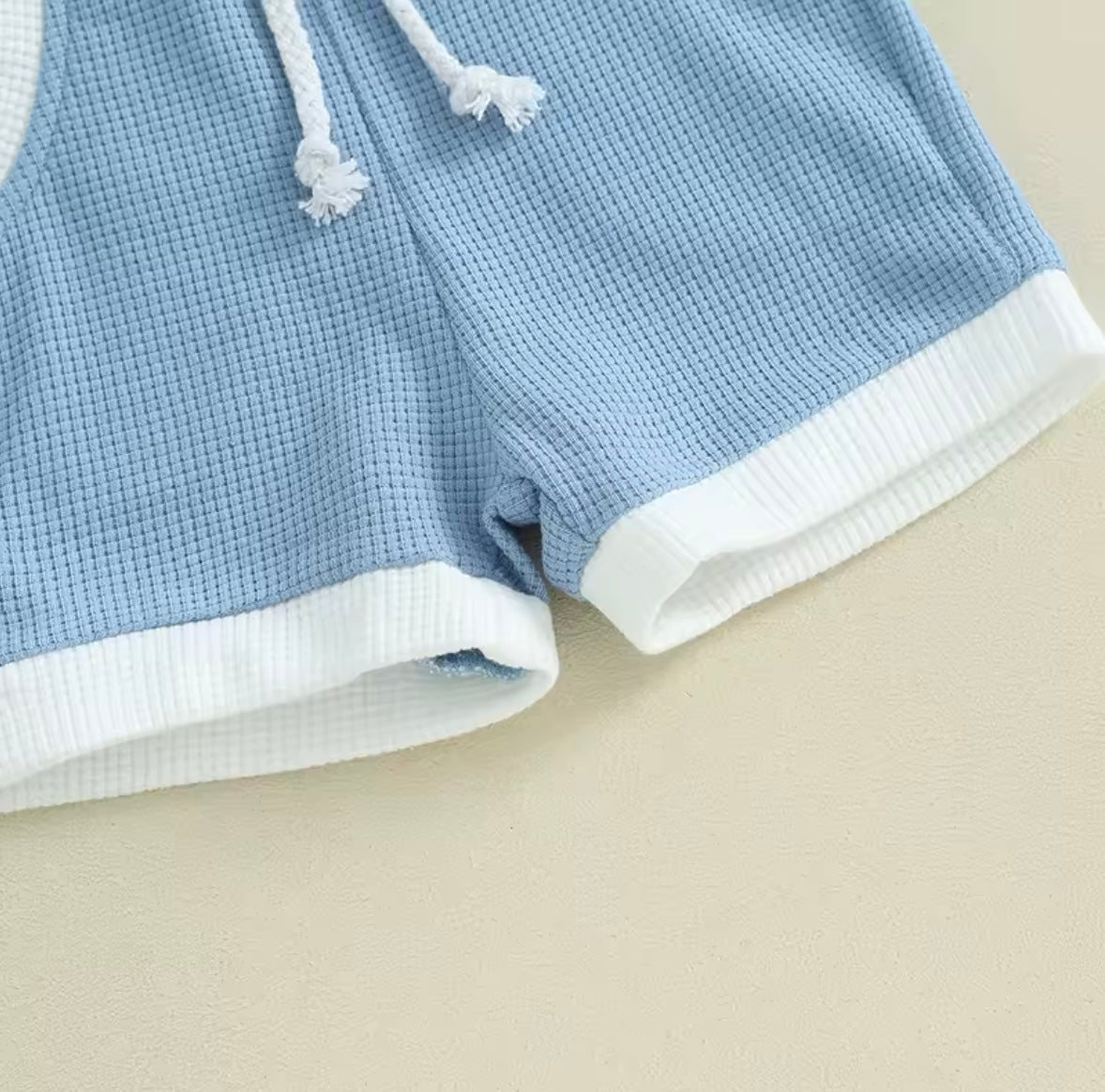 Kids Boys Lightweight Casual Waffle Polo Shirt & Shorts Set. 3 Colours 6M-3Y
